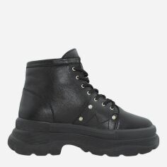 Акція на Жіночі зимові черевики високі Daragani RDM220-1 37 23.5 см Чорні від Rozetka