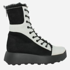 Акція на Жіночі зимові черевики високі Saurini RS0526 37 23.5 см Чорні від Rozetka