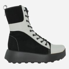 Акция на Жіночі зимові черевики високі Saurini RS0525 37 23.5 см Чорні от Rozetka