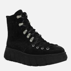 Акция на Жіночі зимові черевики високі Favi RF15005-11 37 23.5 см Чорні от Rozetka