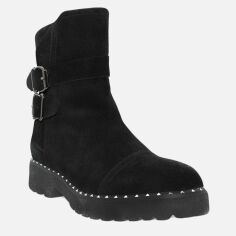 Акция на Жіночі зимові черевики високі Favi RF9562-11 37 23.5 см Чорні от Rozetka