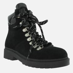 Акция на Жіночі зимові черевики низькі Favi RFV2555-11 37 23.5 см Чорні от Rozetka