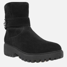 Акція на Жіночі зимові черевики високі Favi RF63210-11 37 23.5 см Чорні від Rozetka