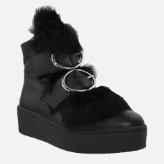 Акція на Жіночі зимові черевики високі Favi RF1557 37 23.5 см Чорні від Rozetka