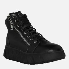 Акция на Жіночі зимові черевики високі Favi RF1701 37 23.5 см Чорні от Rozetka