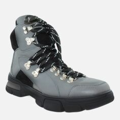 Акція на Жіночі зимові черевики високі Favi RF1823 37 23.5 см Сірі від Rozetka