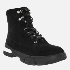 Акція на Жіночі зимові черевики високі Favi RF0488-11 37 23.5 см Чорні від Rozetka