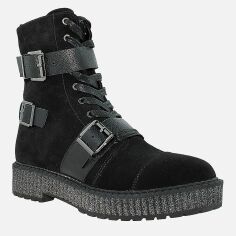 Акция на Жіночі зимові черевики високі Favi RF43325-11 37 23.5 см Чорні от Rozetka