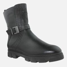 Акція на Жіночі зимові черевики високі Favi RF1555-22 37 23.5 см Чорні від Rozetka