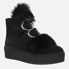 Акція на Жіночі зимові черевики високі Favi RF1557-11 37 23.5 см Чорні від Rozetka