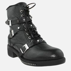 Акция на Жіночі зимові черевики високі Favi RF1565 37 23.5 см Чорні от Rozetka