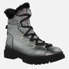 Акція на Жіночі зимові черевики високі Favi RF03599 37 23.5 см Нікель від Rozetka