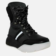 Акція на Жіночі зимові черевики високі Favi RF01130 37 23.5 см Сірі від Rozetka