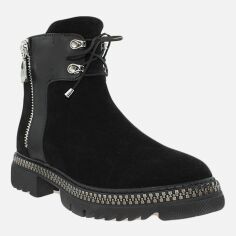 Акція на Жіночі зимові черевики високі Favi RF0411-11 37 23.5 см Чорні від Rozetka