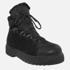 Акція на Жіночі зимові черевики високі Favi RF0419-11 37 23.5 см Чорні від Rozetka