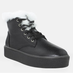 Акция на Жіночі зимові черевики високі Favi RF3399-22 37 23.5 см Чорні от Rozetka