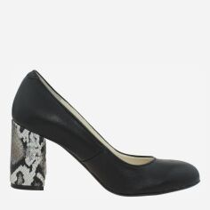 Акція на Жіночі човники зі шкіри Classic Style R9079 37 23.5 см Чорний/Сріблястий від Rozetka