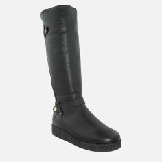 Акция на Жіночі зимові чоботи Favi RF3912-22 37 23.5 см Чорні от Rozetka