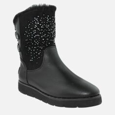 Акция на Жіночі зимові чоботи Favi RF43527 37 23.5 см Чорні от Rozetka