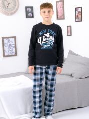 Акция на Піжама дитяча (футболка з довгими рукавами + штани) Носи Своє 6076-024-33-1 146 см Чорнило-синя (NEW YORK) (p-4254-139761) от Rozetka