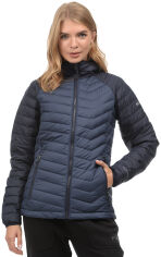 Акция на Куртка демісезонна коротка з капюшоном жіноча Columbia Powder Lite Hooded Jacket 1699071-470 XS Темно синя от Rozetka