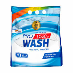 Акция на Пральний порошок Pro Wash універсальний, 30 циклів прання, 1.5 кг от Eva