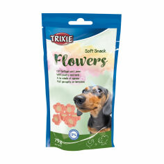 Акція на Ласощі для собак Trixie Flowers Soft Snack ягня та курка, 75 г від Eva