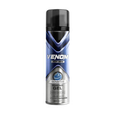 Акция на Чоловічий гель для гоління Venom Sensitive Shaving Gel з вітаміном E та ніацинамідом, 200 мл от Eva