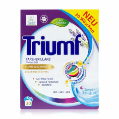 Акція на Пральний порошок Triumf Farb-Brillanz Color для кольорових речей, 30 циклів прання, 1.8 кг від Eva