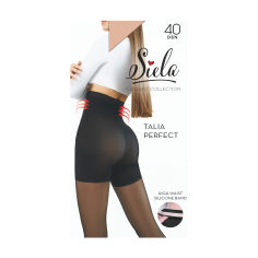 Акція на Колготки жіночі Siela Talia Perfect з високою талією та моделювальними шортиками, 40 DEN, Daino, розмір 4 від Eva