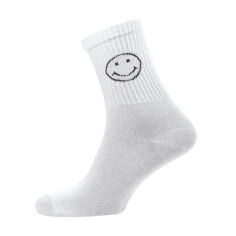 Акція на Шкарпетки жіночі Siela RT1322-128 Smile високі, спортивні, білі, розмір 39-42 від Eva