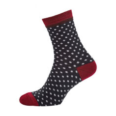 Акція на Шкарпетки чоловічі Modna Zona RT1311-121 крапки, високі, класичні, чорно-бордові, розмір 43-46 від Eva