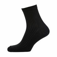 Акція на Шкарпетки чоловічі Modna Zona RT1311-062 середні, класичні, в рубчик, чорні, розмір 39-42 від Eva