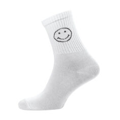 Акція на Шкарпетки жіночі Siela RT1322-128 Smile високі, спортивні, білі, розмір 36-39 від Eva