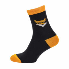 Акція на Шкарпетки чоловічі Modna Zona RT1311-143 Лисиця, високі, синьо-помаранчеві, розмір 39-42 від Eva