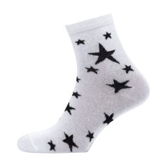 Акція на Шкарпетки жіночі Siela RT1312-072 класичні, білі з зірками, розмір 39-42 від Eva