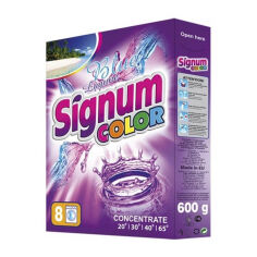 Акція на Пральний порошок Signum Color, 8 циклів прання, 600 г від Eva