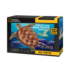 Акція на Тривимірний пазл CubicFun Зникаючі тварини Морська черепаха (DS1080h) від Будинок іграшок