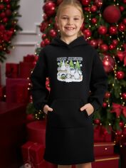 Акция на Дитяча тепла новорічна сукня для дівчинки Tair kids 886ПЛ 98 см Чорна от Rozetka