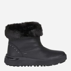 Акція на Жіночі зимові черевики низькі Geox D16QSD00046-C9999 36 23.4 см Чорні від Rozetka