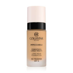 Акція на Тональна основа для обличчя Collistar Impeccabile Long Wear Foundation No Transfer, SPF 15, 3G Natural Gold, 30 мл від Eva