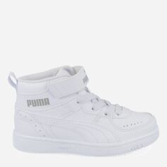 Акция на Дитячі демисезонні черевики для хлопчика Puma Rebound JOY AC PS 37468807 31 (12) White/White/Limestone от Rozetka