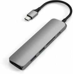 Акція на Satechi Adapter USB-C to micro SD+SD+2xUSB3.0+USB-C Space Grey (ST-SCMA2M) від Y.UA