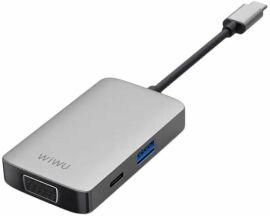 Акція на Wiwu Adapter Alpha 513HVP USB-C to USB3.0+USB-C+VGA+HDMI+3.5mm Grey від Y.UA