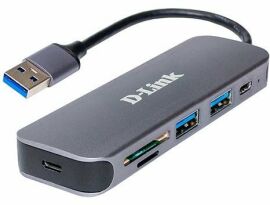 Акція на D-Link Adapter Usb 3.0 to 2xUSB 3.0+USB-C+SD+MicroSD Gray (DUB-1325) від Y.UA