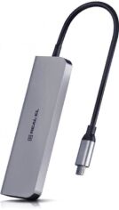 Акція на REAL-EL Adapter USB-C to USB-C + 3xUSB + Hdmi Space Grey (EL123110002) від Y.UA