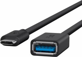 Акція на Belkin Adapter USB-C to USB-A 14cm Black (F2CU036btBLK) від Y.UA