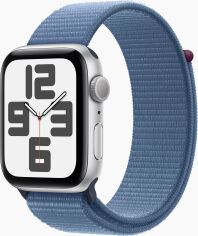 Акция на Apple Watch Se 2 2023 44mm Gps Silver Aluminum Case with Winter Blue Sport Loop (MREF3) от Y.UA