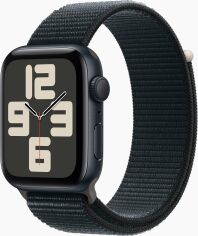 Акція на Apple Watch Se 2 2023 44mm Gps Midnight Aluminum Case with Midnight Sport Loop (MREA3) від Y.UA