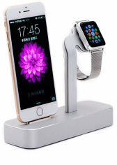 Акція на COTEetCI Base5 Dock Stand Silver (CS2095-TS) for Apple iPhone and Apple Watch від Y.UA